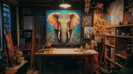 Explorez l’Inde ancestrale avec vos Broderies Diamant d’éléphants sacrés